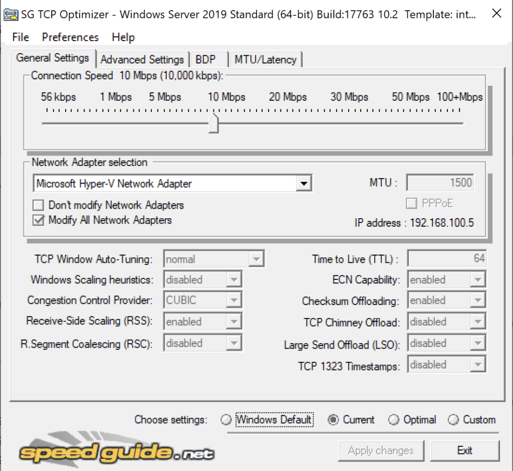 VM TCP Optimizer